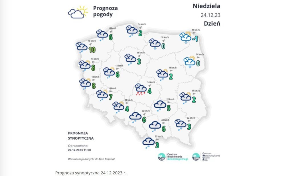 Synoptyczna prognoza pogody na Święta. Ekstremalne warunki pogodowe