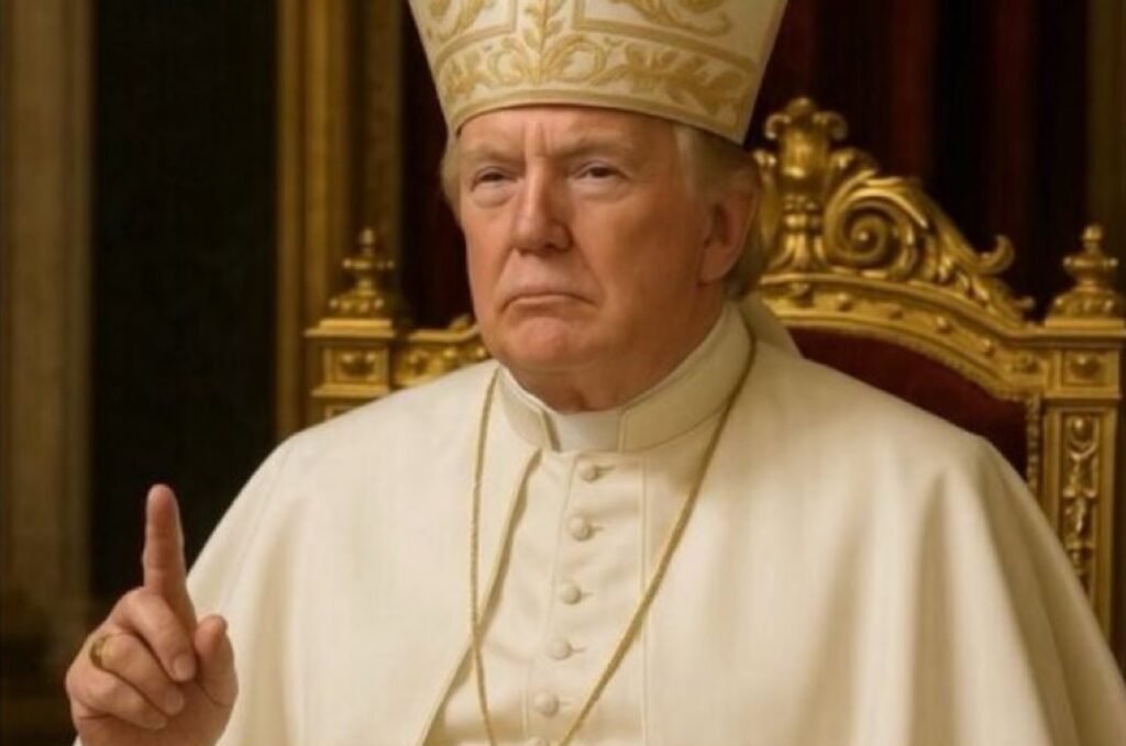 Trump jak papież?! Skandaliczne zdjęcie wywołuje burzę po śmierci Franciszka