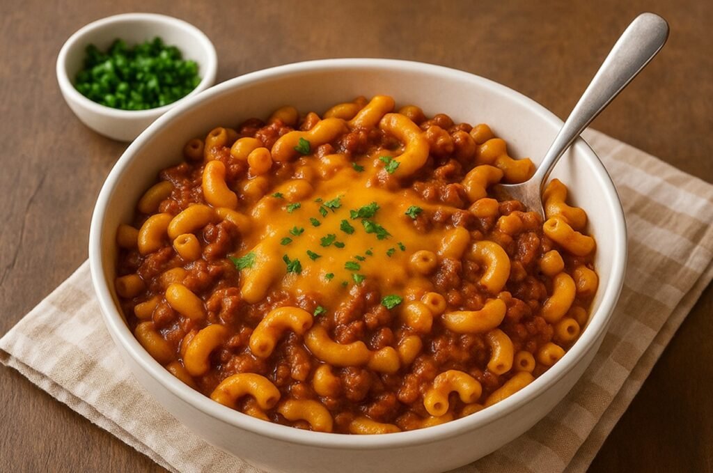 Dowiedz się jak zrobić chili mac - viralowe danie z USA pełne smaku. Połączenie dwóch klasyków kuchni amerykańskiej