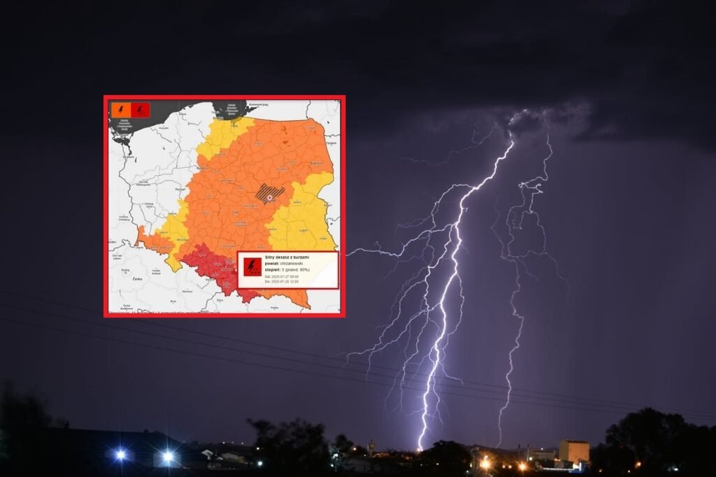 Niebezpieczne burze i ulewy! IMGW bije na alarm – alerty III stopnia dla większości kraju!