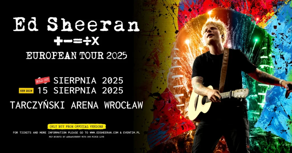 Ed Sheeran w Polsce: Dwa koncerty we Wrocławiu! Sprawdź daty, bilety i najważniejsze informacje